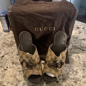 Gucci GG Cellarius Soft Beige-Ebony/Cocoa Mules